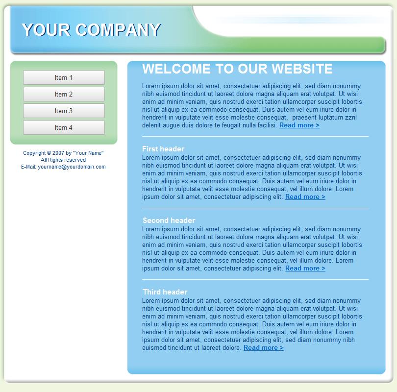Template 1 is a sample that can be changed to give you an idea to get started building a website at Build Websites Cheap.